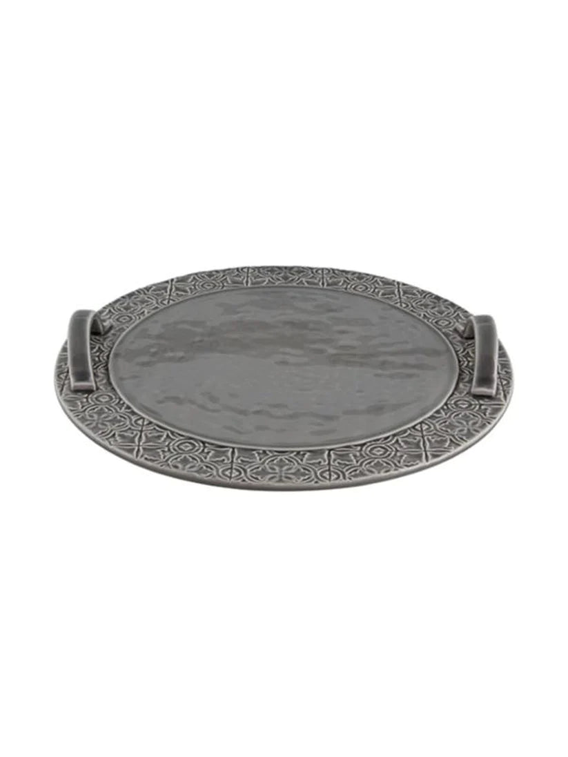 Bordallo Pinheiro Rua Nova Anthracite Cheese Tray