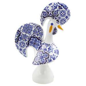 Traditional Portuguese Blue & White Tile Azulejo Ceramic Good Luck Rooster