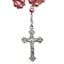 Load image into Gallery viewer, Our Lady of Fatima Made in Portugal Pearl Hot Pink Beads Rosary
