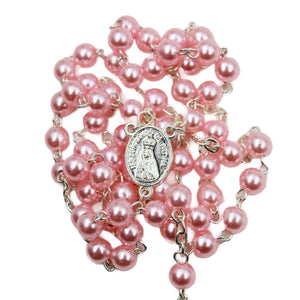 Our Lady of Fatima Made in Portugal Pearl Hot Pink Beads Rosary