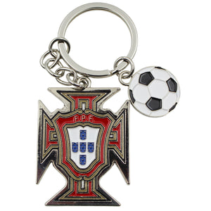 Official Portuguese Football Federation Keychain with Soccer Ball Charm