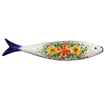 Load image into Gallery viewer, Hand-painted Floral Ceramic Decorative Portuguese Sardine
