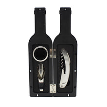 Load image into Gallery viewer, Black FPF Wine Tools Set, Drip Ring, Wine Pourer and Aerator, Bottle Opener
