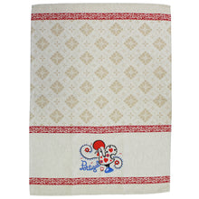 Load image into Gallery viewer, Traditional Portuguese Good Luck Rooster Red &amp; Beige Cotton Kitchen Dish Towel, Set of 2
