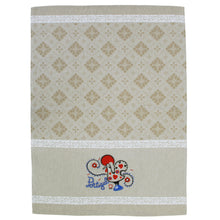 Load image into Gallery viewer, Traditional Portuguese Good Luck Rooster White &amp; Beige Cotton Kitchen Dish Towel, Set of 2
