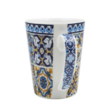 Load image into Gallery viewer, Traditional Blue Tile Azulejo Portuguese Ceramic Coffee Mug with Coaster
