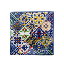 Load image into Gallery viewer, Traditional Blue Multicolor Tile Azulejo Portuguese Ceramic Coffee Mug with Coaster
