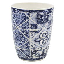 Load image into Gallery viewer, Portuguese Azulejo Blue Tile Patterned Ceramic Mug Set with Stirring Spoon and Gift Box
