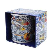 Load image into Gallery viewer, Traditional Portugal Icons Blue Ceramic Mug with Gift Box
