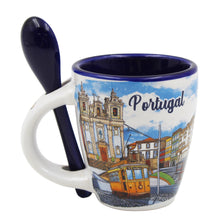 Load image into Gallery viewer, Porto Portugal Cityscape Ceramic Espresso Cup Set - 4oz Espresso Cup with Spoon &amp; Gift Box
