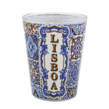 Load image into Gallery viewer, Traditional Lisboa Portugal Blue Tile Azulejo Shot Glasses, Set of 2
