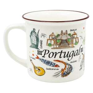 Portuguese Icons and Landmarks Ceramic Mug, 12 oz.