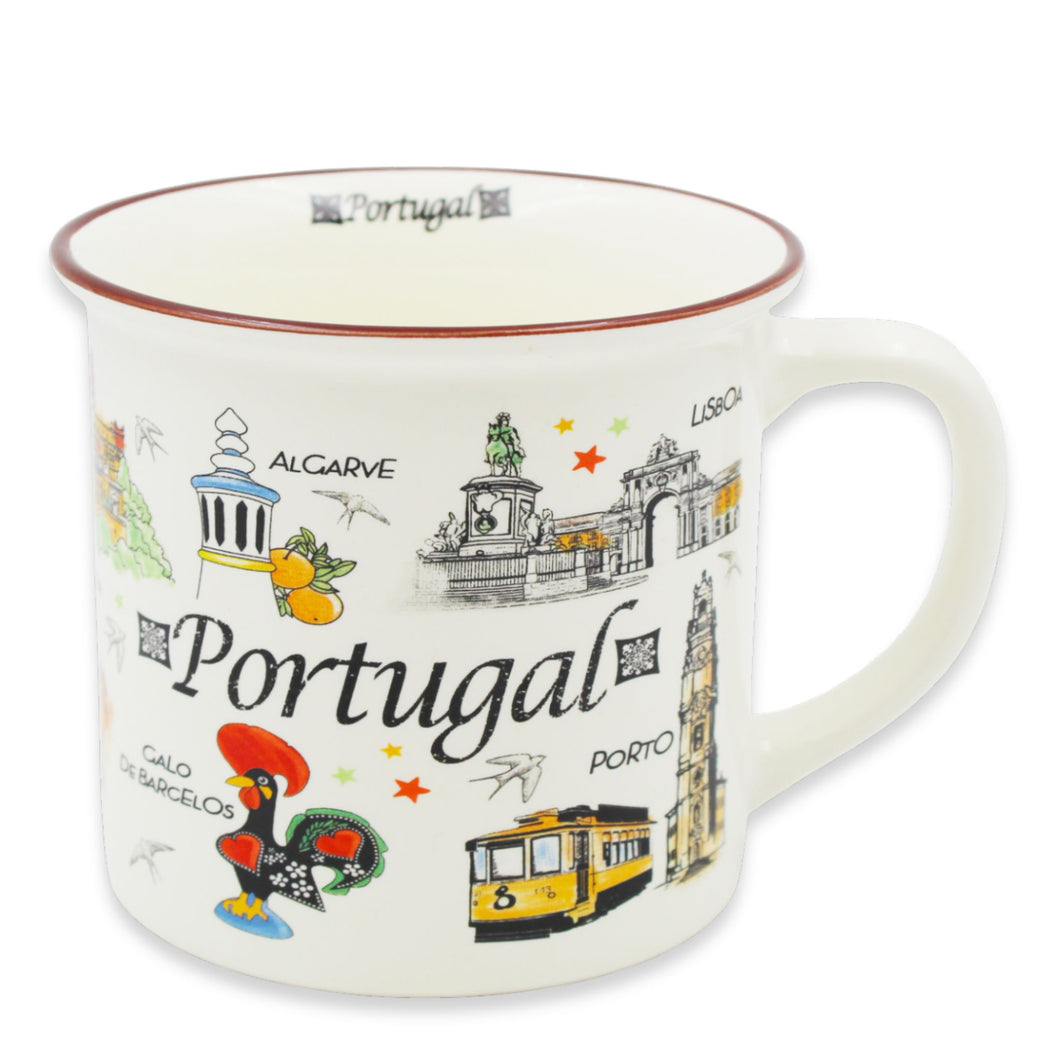 Portuguese Icons and Landmarks Ceramic Mug, 12 oz.