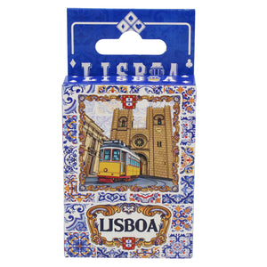 Lisboa Playing Cards with Azulejo Tile and Yellow Tram Design