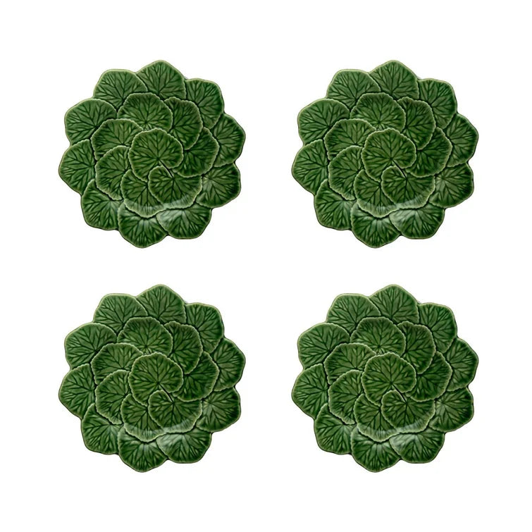 Bordallo Pinheiro Geranium Dessert Plate, Set of 4