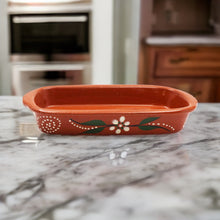 Load image into Gallery viewer, João Vale Hand-Painted Traditional Clay Terracotta Cooking Rectangular Roaster
