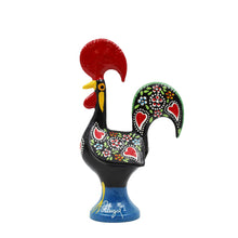 Load image into Gallery viewer, Traditional Portuguese Aluminum Black Good Luck Rooster Galo de Barcelos
