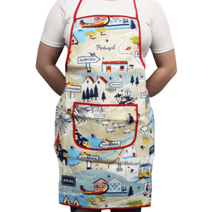 100% Cotton Portuguese Cities Red Apron