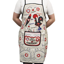 Load image into Gallery viewer, 100% Cotton Traditional Portuguese Rooster &amp; Sardine Kitchen Apron, Various Colors
