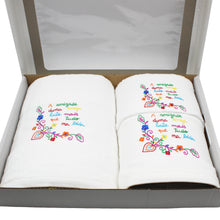 Load image into Gallery viewer, 100% Cotton Namorados Made in Portugal White 3-Piece Towel Set
