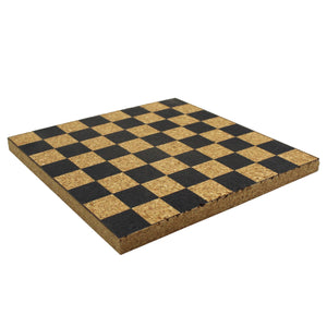 Portuguese Natural Cork Checkers Themed Trivet