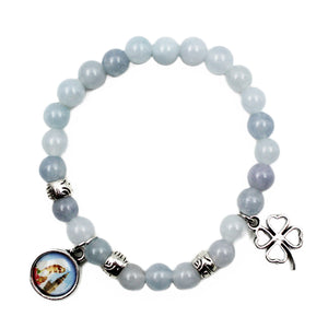 Our Lady of Fatima Made in Portugal Jade Azul Claro Bracelet