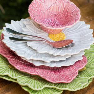 Bordallo Pinheiro Maria Flor Cosmos Dessert Plate, Set of 4