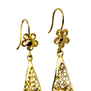 Traditional Portuguese Filigree Costume King Earrings