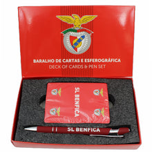 Load image into Gallery viewer, SL Benfica SLB Portuguese Soccer Deck of Cards and Pen Set
