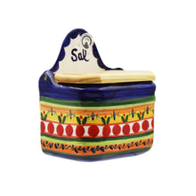 Load image into Gallery viewer, Hand-Painted Portuguese Pottery Clay Terracotta Salt Holder
