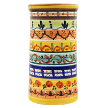 Load image into Gallery viewer, Hand-Painted Portuguese Pottery Clay Terracotta Utensil Holder
