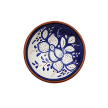 Load image into Gallery viewer, Hand-Painted Portuguese Pottery Clay Terracotta Blue Floral Sauce Bowl Set
