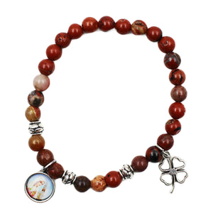 Our Lady of Fatima Made in Portugal Jaspe Vermelho Bracelet