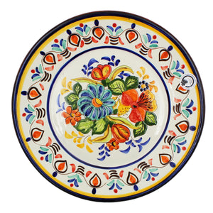 Hand-painted Portuguese Pottery Clay Terracotta Wall Plate