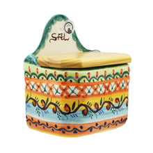 Load image into Gallery viewer, Hand-Painted Portuguese Pottery Clay Terracotta Salt Holder
