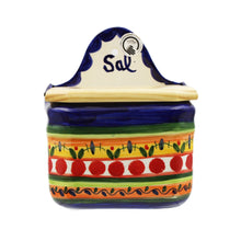 Load image into Gallery viewer, Hand-Painted Portuguese Pottery Clay Terracotta Salt Holder
