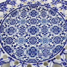 Load image into Gallery viewer, Hand-Painted Traditional Floral Blue Tile Azulejo 11&quot; Decorative Plate
