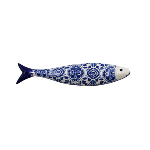 Blue Tile Azulejo Decorative Ceramic Portuguese Sardine, Small