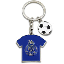 Load image into Gallery viewer, FC Porto Metal Keychain with Jersey and Soccer Ball Charm
