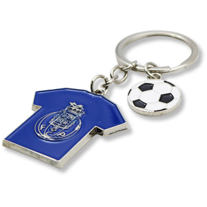 FC Porto Metal Keychain with Jersey and Soccer Ball Charm