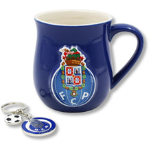 Load image into Gallery viewer, Officially Licensed Porto Mug and Keychain Set in Gift Box - Blue Mug &amp; Keychain with Logo
