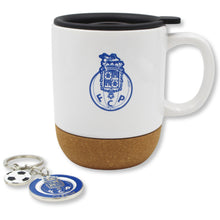 Load image into Gallery viewer, Officially Licensed Porto Travel Mug with Removable Cork Bottom and Keychain Set
