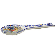 Load image into Gallery viewer, Traditional Porto Portugal Decorative Ceramic Spoon Rest, Utensil Holder
