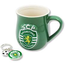 Load image into Gallery viewer, Officially Licensed Sporting Mug and Keychain Set in Gift Box - Green Mug &amp; Keychain with Logo
