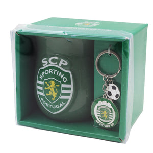 Officially Licensed Sporting Mug and Keychain Set in Gift Box - Green Mug & Keychain with Logo