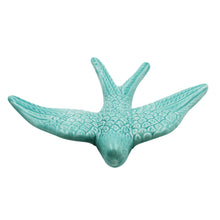 Load image into Gallery viewer, Traditional Light Blue Hand-Painted Ceramic Decorative Swallow, Set of 2
