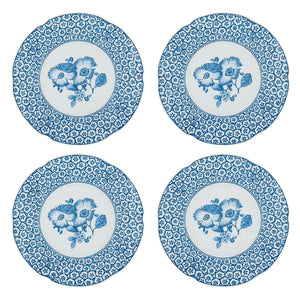 Vista Alegre Coralina Blue Dessert Plate, Set of 4