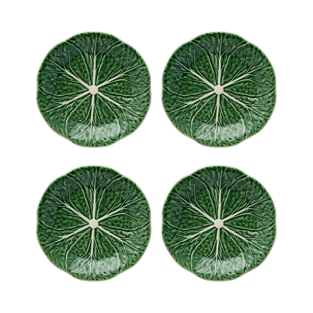 Bordallo Pinheiro Cabbage Dessert Plate, Set of 4