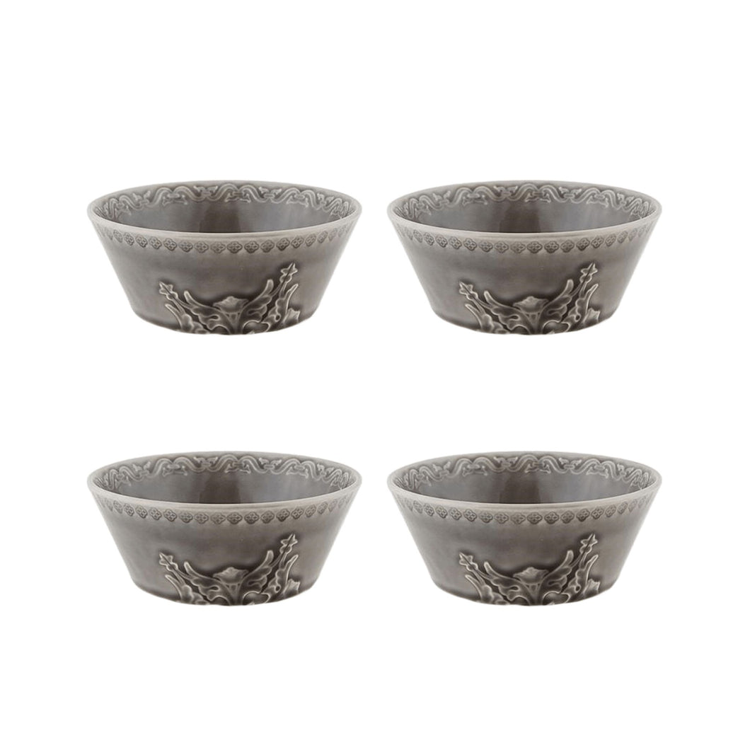 Bordallo Pinheiro Rua Nova Anthracite Cereal Bowl, Set of 4