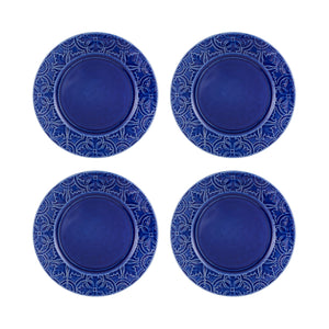 Bordallo Pinheiro Rua Nova Indigo Dinner Plate, Set of 4